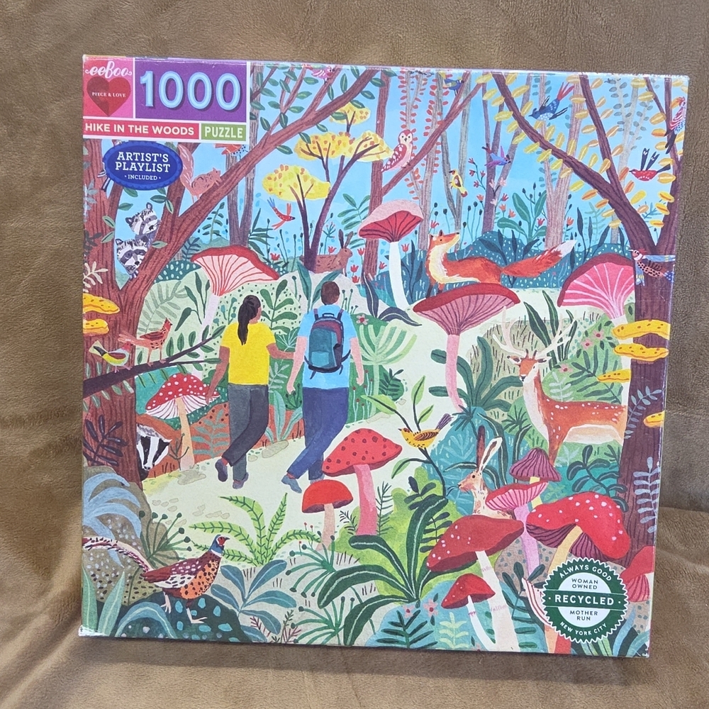 HIKE IN THE WOODS 1000 Piece Jigsaw Puzzle By eeBoo  New Open Box
